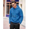 imageCOOFANDY Mens Hoodies Sweatshirts Long Sleeve Fashion Waffle Knit Pullover Hoodie with PocketOcean Blue