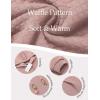 imageCOOFANDY Mens Hoodies Sweatshirts Long Sleeve Fashion Waffle Knit Pullover Hoodie with PocketPale Pink