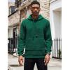 imageCOOFANDY Mens Hoodies Sweatshirts Long Sleeve Fashion Waffle Knit Pullover Hoodie with PocketPine Green