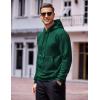 imageCOOFANDY Mens Hoodies Sweatshirts Long Sleeve Fashion Waffle Knit Pullover Hoodie with PocketPine Green