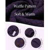 imageCOOFANDY Mens Hoodies Sweatshirts Long Sleeve Fashion Waffle Knit Pullover Hoodie with PocketViolet