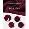 imageCOOFANDY Mens Hoodies Sweatshirts Long Sleeve Fashion Waffle Knit Pullover Hoodie with PocketWine Red
