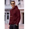 imageCOOFANDY Mens Hoodies Sweatshirts Long Sleeve Fashion Waffle Knit Pullover Hoodie with PocketWine Red