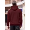 imageCOOFANDY Mens Hoodies Sweatshirts Long Sleeve Fashion Waffle Knit Pullover Hoodie with PocketWine Red