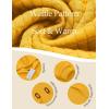 imageCOOFANDY Mens Hoodies Sweatshirts Long Sleeve Fashion Waffle Knit Pullover Hoodie with PocketYellow