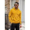 imageCOOFANDY Mens Hoodies Sweatshirts Long Sleeve Fashion Waffle Knit Pullover Hoodie with PocketYellow