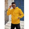 imageCOOFANDY Mens Hoodies Sweatshirts Long Sleeve Fashion Waffle Knit Pullover Hoodie with PocketYellow