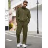 imageCOOFANDY Mens Tracksuits Casual Sweatsuit 2 Piece Full Zip Athletic Jogging Suit Sets Sport Sweat SuitArmy Green