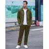 imageCOOFANDY Mens Tracksuits Casual Sweatsuit 2 Piece Full Zip Athletic Jogging Suit Sets Sport Sweat SuitArmy Green