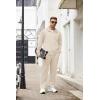 imageCOOFANDY Mens Tracksuits Casual Sweatsuit 2 Piece Full Zip Athletic Jogging Suit Sets Sport Sweat SuitCream