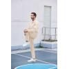 imageCOOFANDY Mens Tracksuits Casual Sweatsuit 2 Piece Full Zip Athletic Jogging Suit Sets Sport Sweat SuitCream