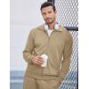imageCOOFANDY Mens Tracksuits Casual Sweatsuit 2 Piece Full Zip Athletic Jogging Suit Sets Sport Sweat SuitKhaki