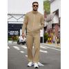 imageCOOFANDY Mens Tracksuits Casual Sweatsuit 2 Piece Full Zip Athletic Jogging Suit Sets Sport Sweat SuitKhaki