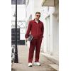 imageCOOFANDY Mens Tracksuits Casual Sweatsuit 2 Piece Full Zip Athletic Jogging Suit Sets Sport Sweat SuitWine Red