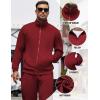 imageCOOFANDY Mens Tracksuits Casual Sweatsuit 2 Piece Full Zip Athletic Jogging Suit Sets Sport Sweat SuitWine Red