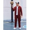 imageCOOFANDY Mens Tracksuits Casual Sweatsuit 2 Piece Full Zip Athletic Jogging Suit Sets Sport Sweat SuitWine Red