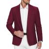 imageCOOFANDY Mens Casual Blazer One Button Sport Coat Slim Fit Lightweight Suit Blazer JacketDark Red