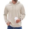 imageCOOFANDY Mens Hoodie Long Sleeve Hooded Pullover Casual Fashion Sweatshirts Drawstring Gym Hooded with Kanga PocketMoon Gray