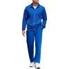 imageCOOFANDY Mens Tracksuits Casual Sweatsuit 2 Piece Full Zip Athletic Jogging Suit Sets Sport Sweat SuitBlue