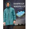 imageCOOFANDY Mens Long Raincoat Ligtweight Rain Jacket Waterproof Outdoor Jackets with HoodRoyal Blue