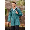 imageCOOFANDY Mens Long Raincoat Ligtweight Rain Jacket Waterproof Outdoor Jackets with HoodRoyal Blue