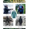 imageCOOFANDY Mens Long Raincoat Ligtweight Rain Jacket Waterproof Outdoor Jackets with HoodRoyal Blue