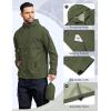 imageCOOFANDY Mens Rain Jacket Waterproof with Hood Packable Rain Coat Lightweight Windbreaker for Hiking Golf OutdoorArmy Green