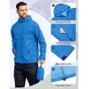 imageCOOFANDY Mens Rain Jacket Waterproof with Hood Packable Rain Coat Lightweight Windbreaker for Hiking Golf OutdoorBlue