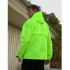 imageCOOFANDY Mens Rain Jacket Waterproof with Hood Packable Rain Coat Lightweight Windbreaker for Hiking Golf OutdoorGreen