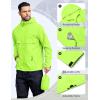 imageCOOFANDY Mens Rain Jacket Waterproof with Hood Packable Rain Coat Lightweight Windbreaker for Hiking Golf OutdoorGreen
