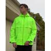 imageCOOFANDY Mens Rain Jacket Waterproof with Hood Packable Rain Coat Lightweight Windbreaker for Hiking Golf OutdoorGreen