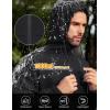 imageCOOFANDY Mens Rain Jacket Waterproof with Hood Packable Rain Coat Lightweight Windbreaker for Hiking Golf OutdoorLight Grey