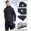 imageCOOFANDY Mens Rain Jacket Waterproof with Hood Packable Rain Coat Lightweight Windbreaker for Hiking Golf OutdoorNavy Blue