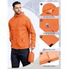 imageCOOFANDY Mens Rain Jacket Waterproof with Hood Packable Rain Coat Lightweight Windbreaker for Hiking Golf OutdoorOrange