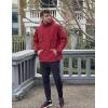 imageCOOFANDY Mens Rain Jacket Waterproof with Hood Packable Rain Coat Lightweight Windbreaker for Hiking Golf OutdoorWine Red