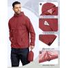imageCOOFANDY Mens Rain Jacket Waterproof with Hood Packable Rain Coat Lightweight Windbreaker for Hiking Golf OutdoorWine Red