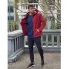imageCOOFANDY Mens Rain Jacket Waterproof with Hood Packable Rain Coat Lightweight Windbreaker for Hiking Golf OutdoorWine Red