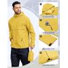 imageCOOFANDY Mens Rain Jacket Waterproof with Hood Packable Rain Coat Lightweight Windbreaker for Hiking Golf OutdoorYellow