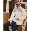imageCOOFANDY Mens Soft Polar Fleece Jacket Lightweight Full Zip Jackets Casual Outdoor Warm Jackets Coats with PocketsBeigelight Grey