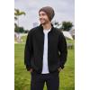 imageCOOFANDY Mens Soft Polar Fleece Jacket Lightweight Full Zip Jackets Casual Outdoor Warm Jackets Coats with PocketsBlack