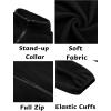imageCOOFANDY Mens Soft Polar Fleece Jacket Lightweight Full Zip Jackets Casual Outdoor Warm Jackets Coats with PocketsBlack