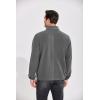 imageCOOFANDY Mens Soft Polar Fleece Jacket Lightweight Full Zip Jackets Casual Outdoor Warm Jackets Coats with PocketsBlackdark Grey