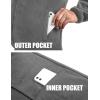 imageCOOFANDY Mens Soft Polar Fleece Jacket Lightweight Full Zip Jackets Casual Outdoor Warm Jackets Coats with PocketsBlackdark Grey