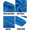 imageCOOFANDY Mens Soft Polar Fleece Jacket Lightweight Full Zip Jackets Casual Outdoor Warm Jackets Coats with PocketsBlue