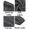 imageCOOFANDY Mens Soft Polar Fleece Jacket Lightweight Full Zip Jackets Casual Outdoor Warm Jackets Coats with PocketsDark Grey