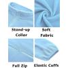 imageCOOFANDY Mens Soft Polar Fleece Jacket Lightweight Full Zip Jackets Casual Outdoor Warm Jackets Coats with PocketsLight Blue