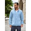 imageCOOFANDY Mens Soft Polar Fleece Jacket Lightweight Full Zip Jackets Casual Outdoor Warm Jackets Coats with PocketsLight Blue