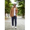 imageCOOFANDY Mens Soft Polar Fleece Jacket Lightweight Full Zip Jackets Casual Outdoor Warm Jackets Coats with PocketsLight Brown