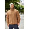 imageCOOFANDY Mens Soft Polar Fleece Jacket Lightweight Full Zip Jackets Casual Outdoor Warm Jackets Coats with PocketsLight Brown