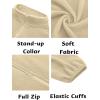 imageCOOFANDY Mens Soft Polar Fleece Jacket Lightweight Full Zip Jackets Casual Outdoor Warm Jackets Coats with PocketsLight Khaki